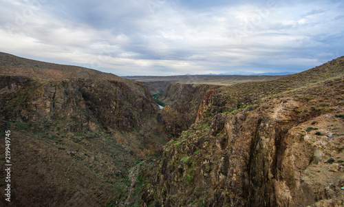 a deep stone canyon  the famous Charyn Canyon  Kazakhstan