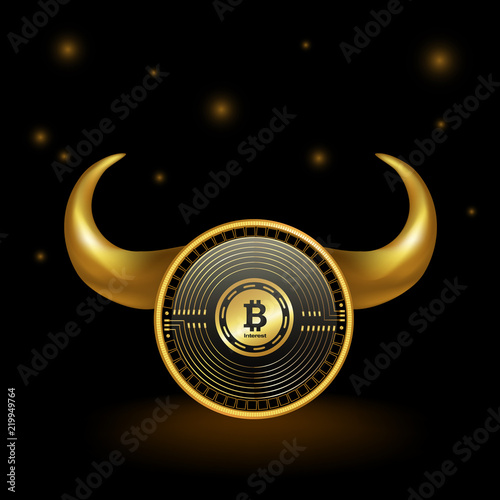 Bitcoin Interest Cryptocurrency Coin Bull Market Background