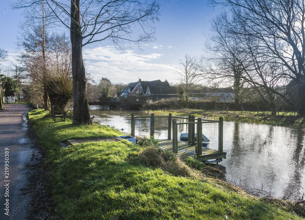 Great Stour River, Chartham, Kent, UK Great Stour River, Chartham, Kent, UK