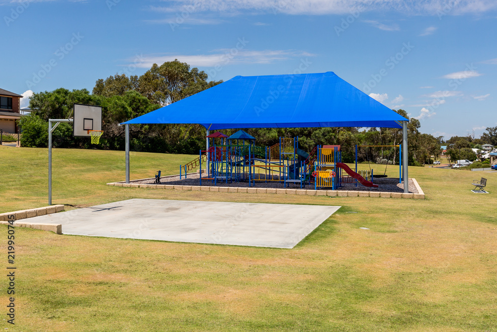 Playground basketball ring in park in Dalyellup Playground basketball ring in park in Dalyellup