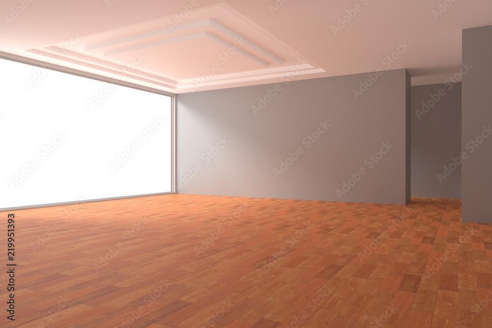 Obraz premium Empty room interior 3d rendering