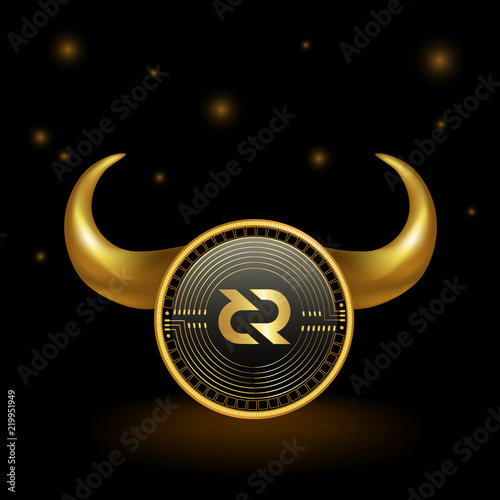 DeCred Cryptocurrency Coin Bull Market Background photo