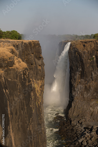 african waterfall in the mountain