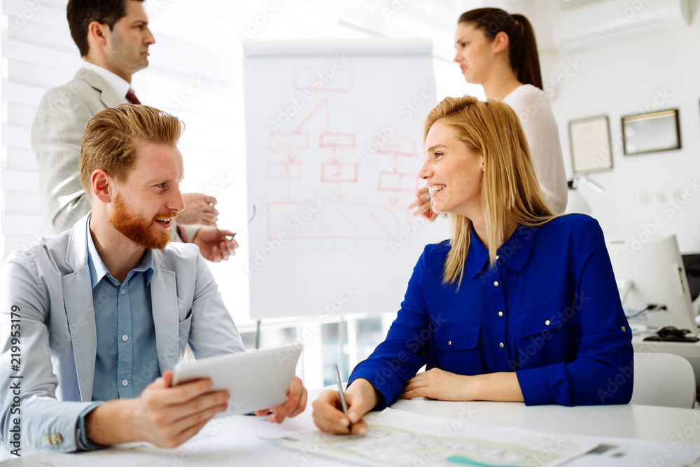 Obraz premium Business people working in office