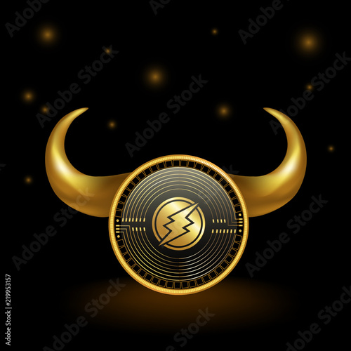 Electroneum Cryptocurrency Coin Bull Market Background