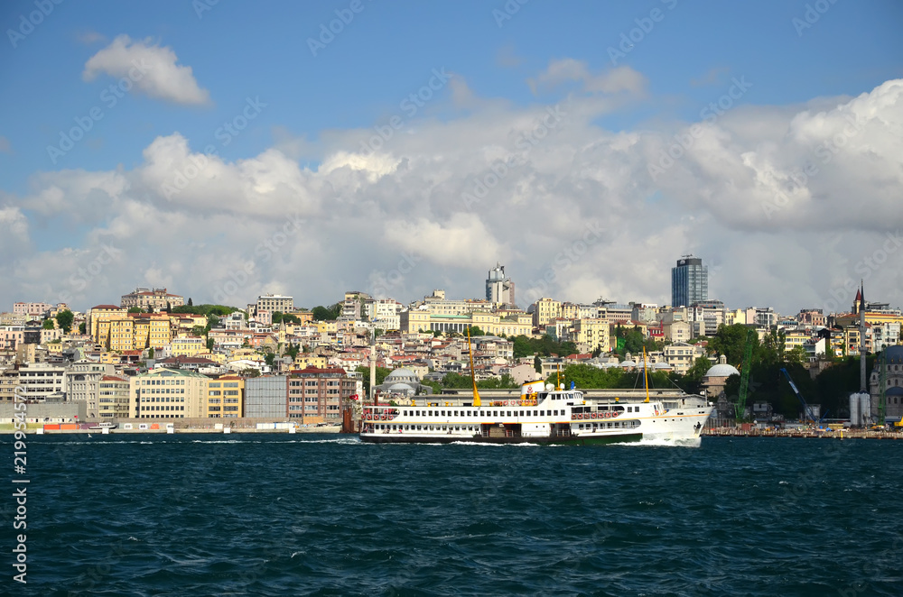 Fototapeta premium Istanbul skyline view from Bosphrous