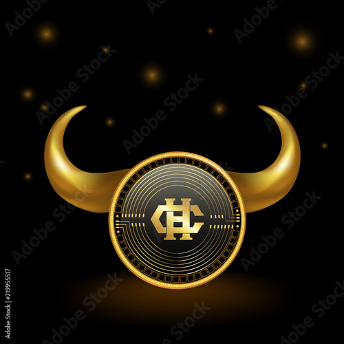 HShare Cryptocurrency Coin Bull Market Background