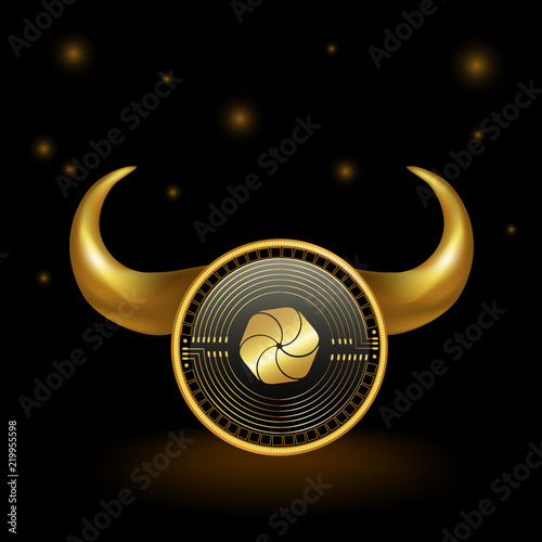 High Performance Blockchain Cryptocurrency Coin Bull Market Background
