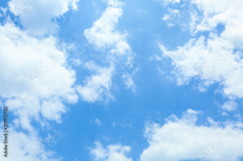 View of beautiful blue sky with white clouds © Pixel-Shot