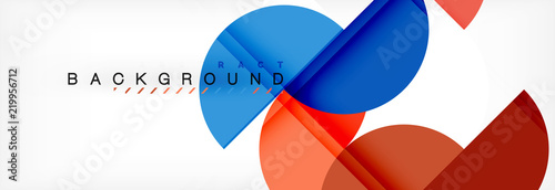 Circle abstract background, geometric illustration