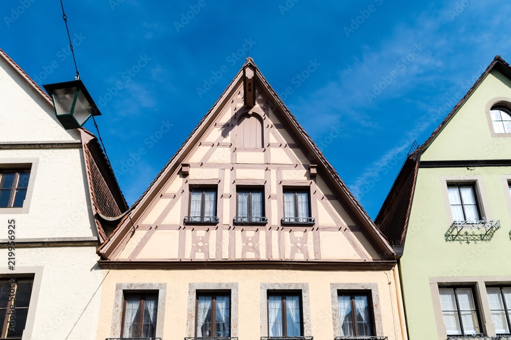 Low Angle View of Building against Sky in Rothenburg ob der Tauber, Germany