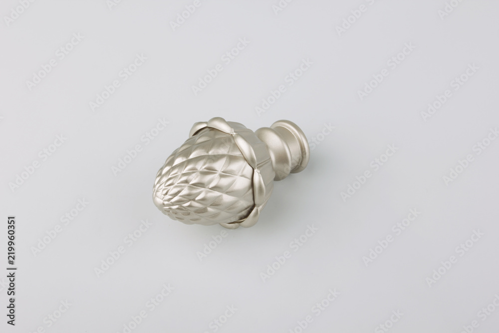 Tips for curtain poles on a white background. Ending for curtain eaves. Finials for curtain cornices. Tips for curtain poles on a white background. Ending for curtain eaves. Finials for curtain cornices.