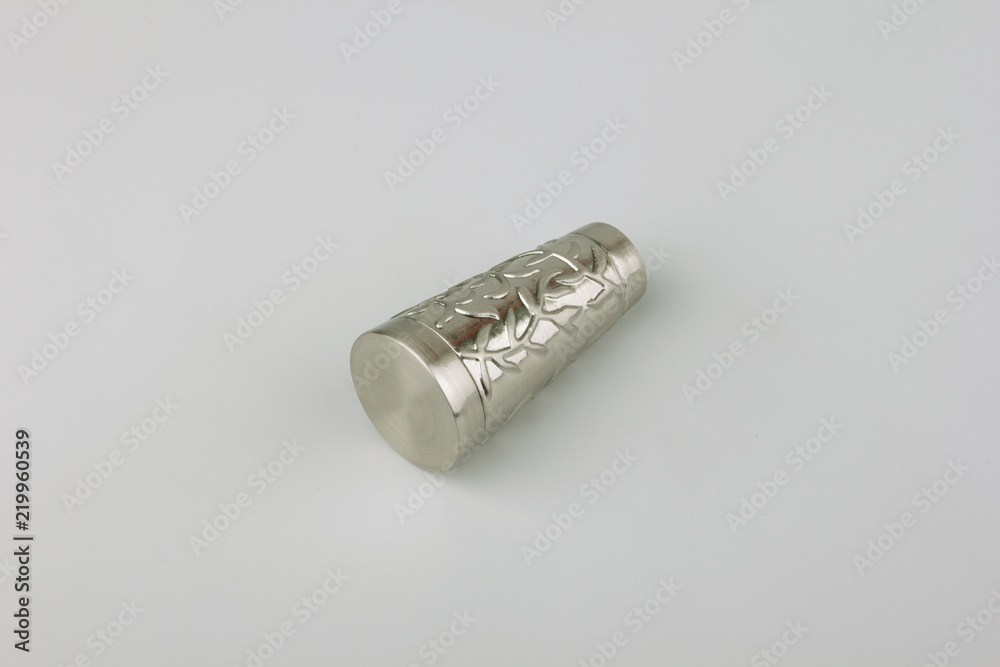 Naklejka premium Tips for curtain poles on a white background. Ending for curtain eaves. Finials for curtain cornices.