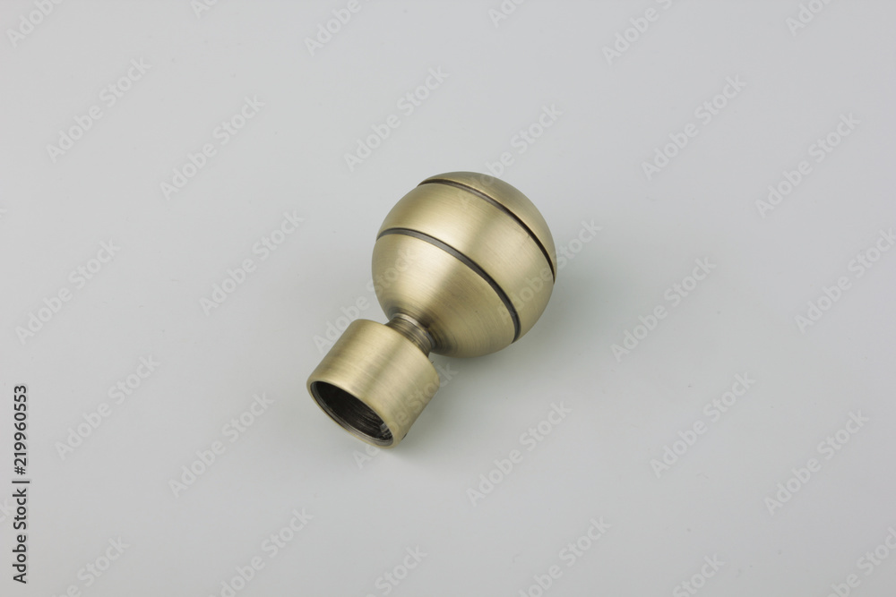 Tips for curtain poles on a white background. Ending for curtain eaves. Finials for curtain cornices. Tips for curtain poles on a white background. Ending for curtain eaves. Finials for curtain cornices.