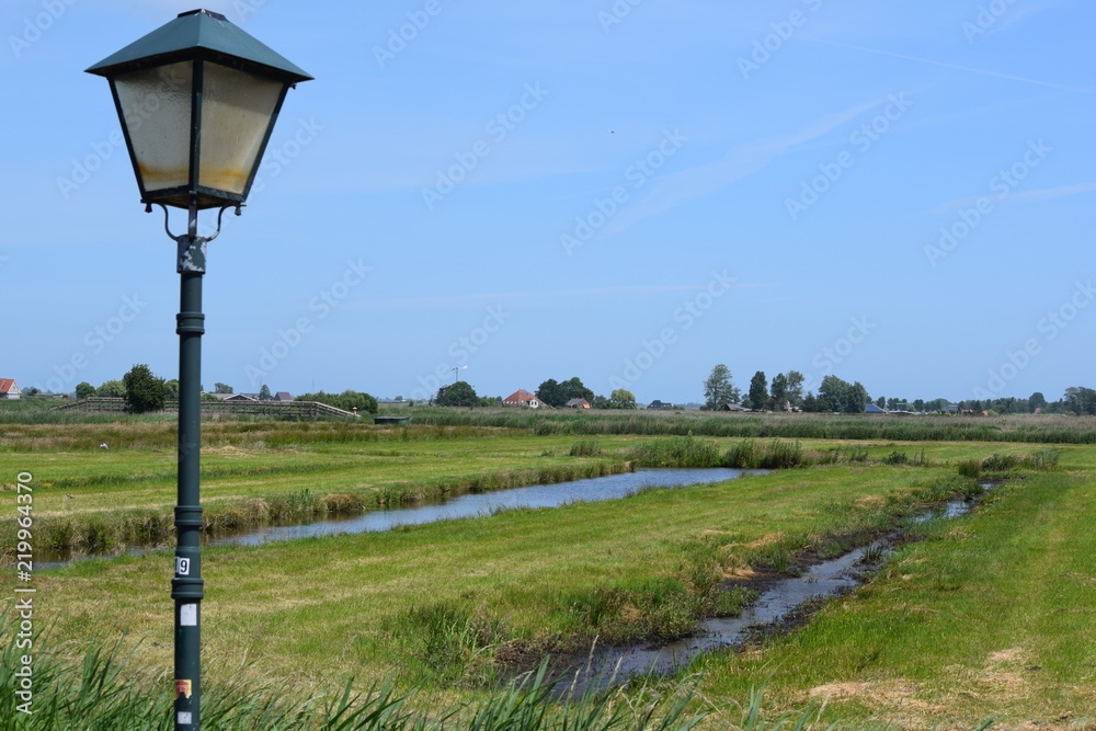 Dutch Pasture with Lamppost, Netherlands