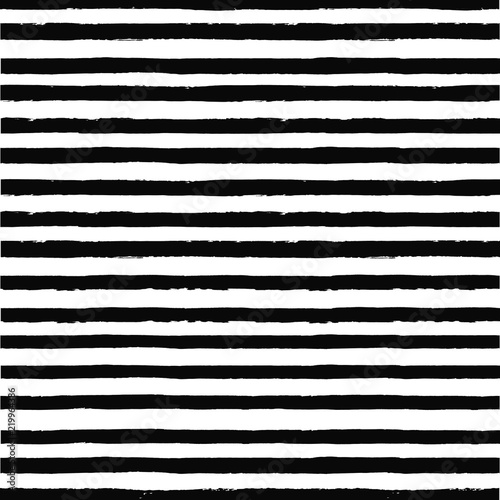 Black striped pattern seamless hand drawn print