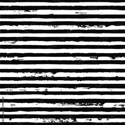 Irregular black striped pattern seamless hand drawn print