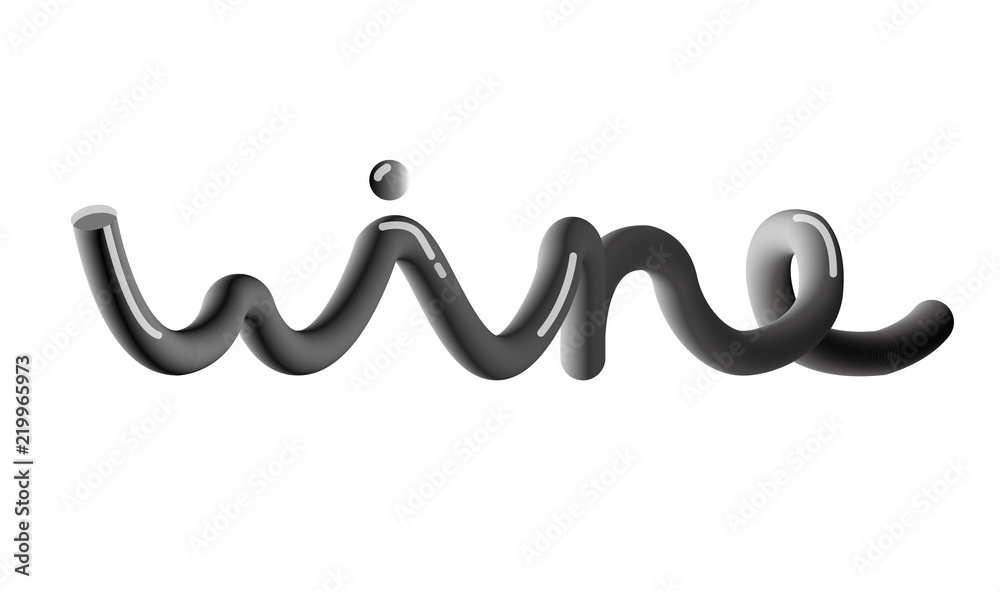 Wine Illustration Handwriting typgraphy Wine Illustration Handwriting typgraphy