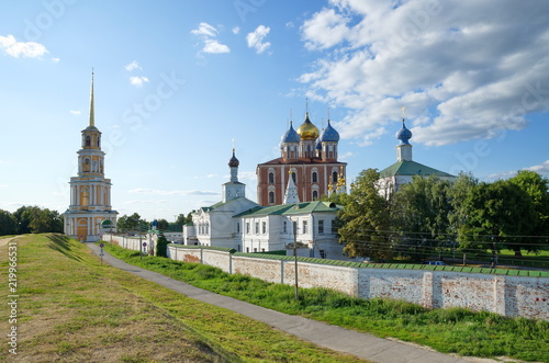 View of Ryazan Kremlin and the Spaso-Preobrazhensky monastery. Ryazan city, Russia photo