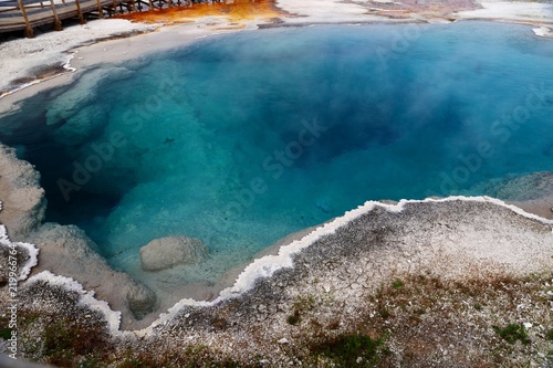  thermal spring West Thumb Geyser Basin area  Yellowstone National Park  Wyoming  USA