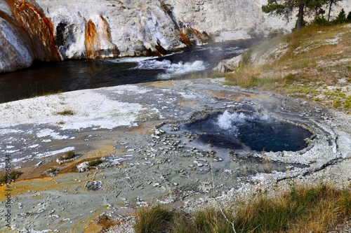 Spring Pool  Upper Geyser Basin  Yellowstone National Park  Wyoming  USA