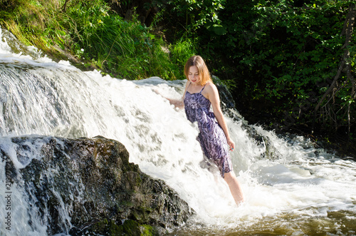 the girl in the waterfall