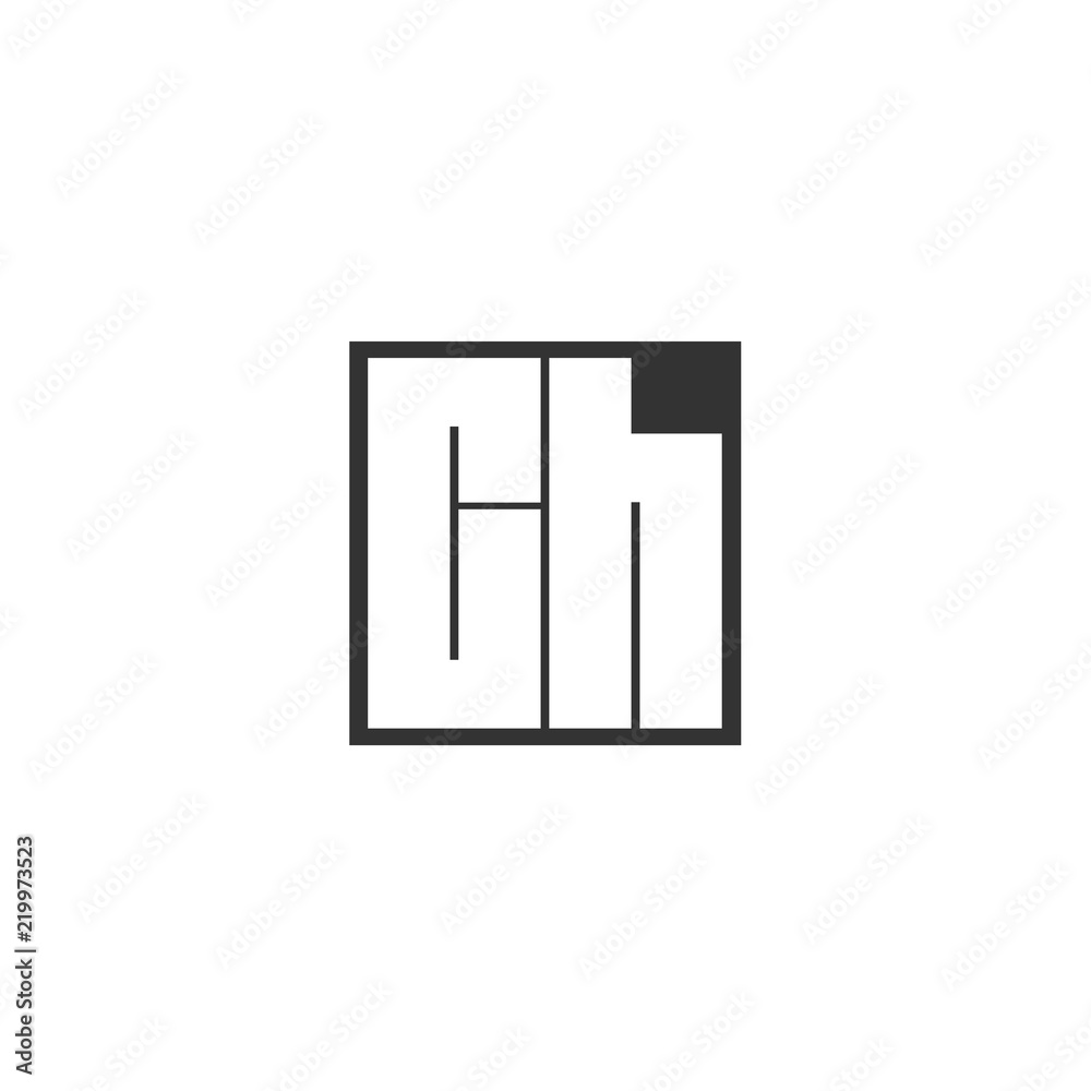 Initial Letter CH Logo Template Design