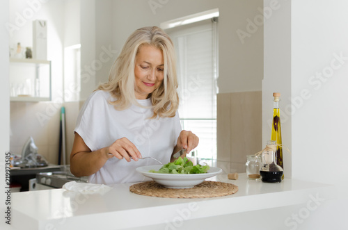 Woman enjoying her meal