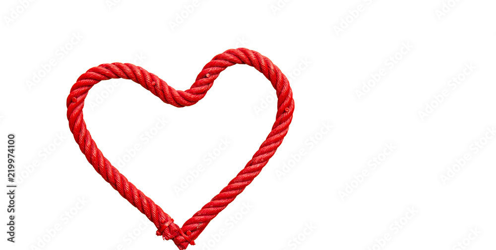 Heart made from rope Heart made from rope