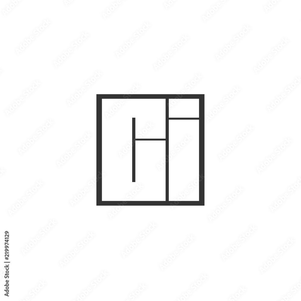 Initial Letter CI Logo Template Design