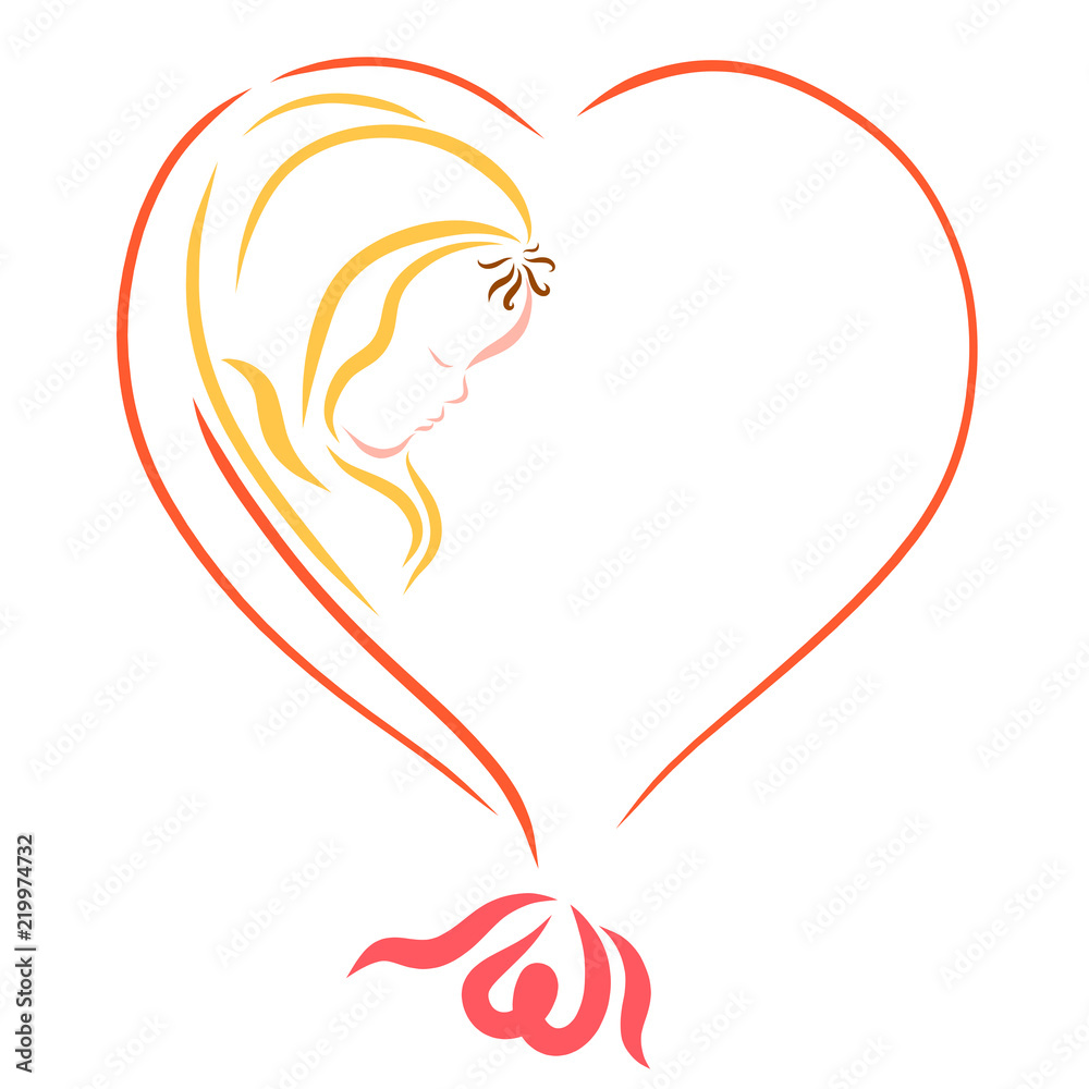 Infant in the heart in the form of a balloon, health and family Infant in the heart in the form of a balloon, health and family