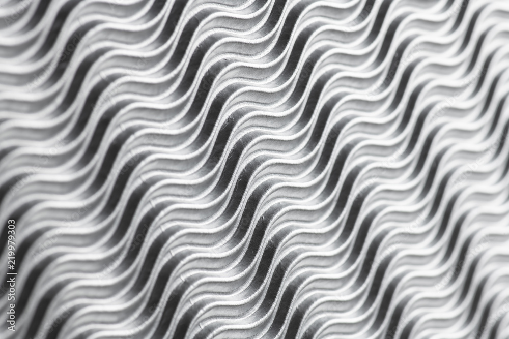 silver Paper Textured Background - Wave stripes