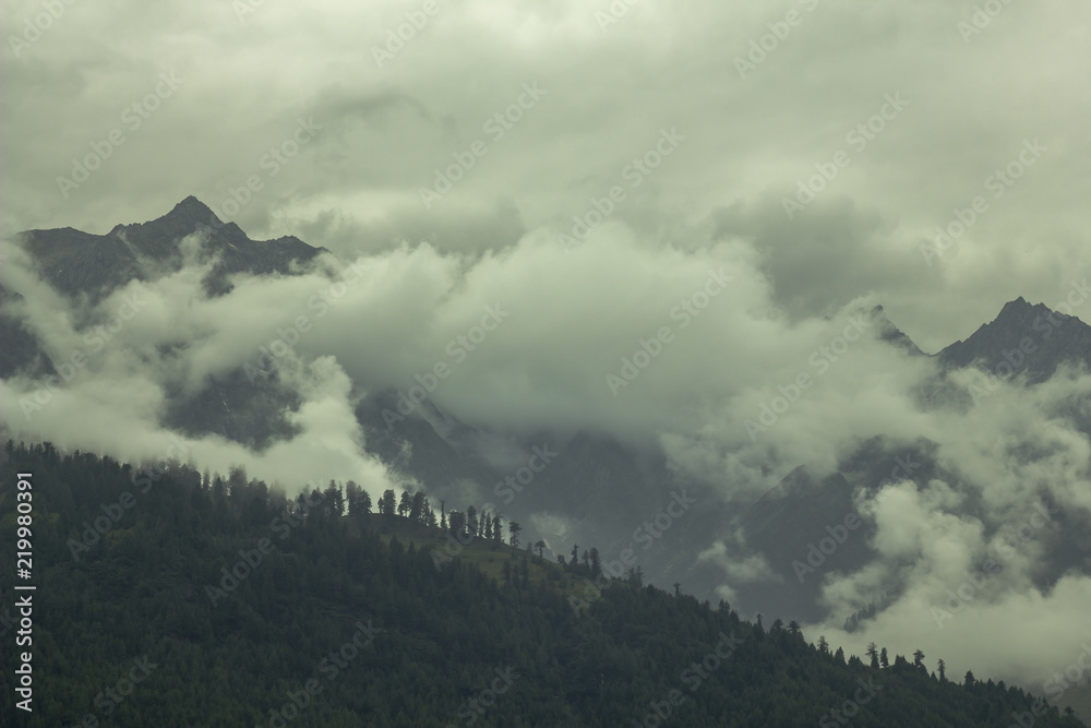 heavy dark cloud on the hills and top mountains heavy dark cloud on the hills and top mountains