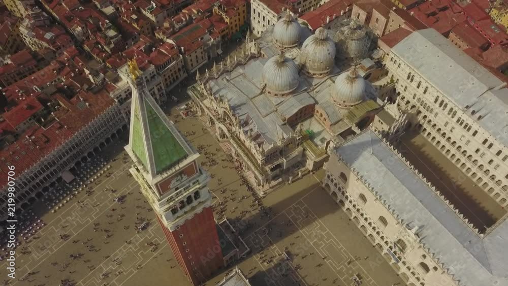 Aerial view. Venice. San Marco - The Zecca of Venice and St. Mark's Campanile