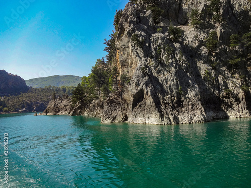 Turquoise lake and mountains. Turkish Green Canyon   © ironstuffy