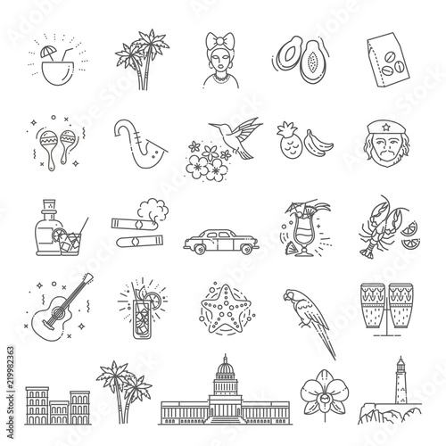 Cuba icon set