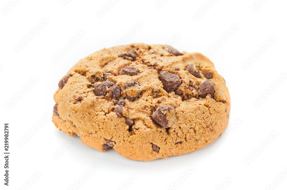 Chocolate cookie isolated on white background Chocolate cookie isolated on white background
