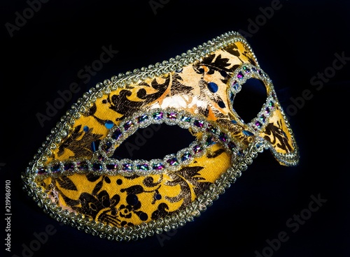 Yellow masquerade mask