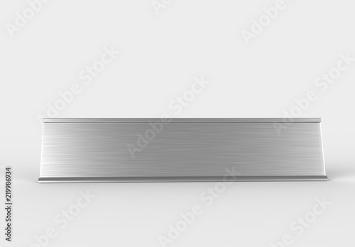 Valokuva Blank frame Door and Wall Signage or name plate with brushed metal plate