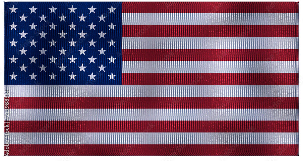 Fototapeta premium USA American Flag. 3D render