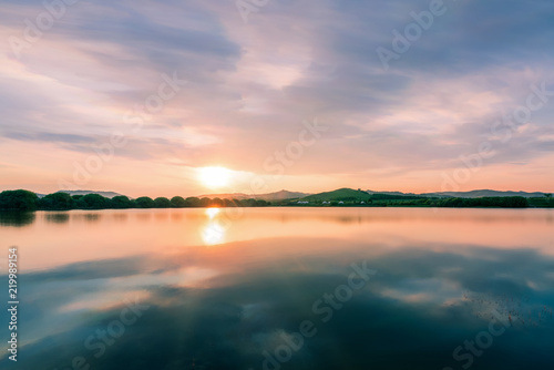 Sunset over Hongsong Lake