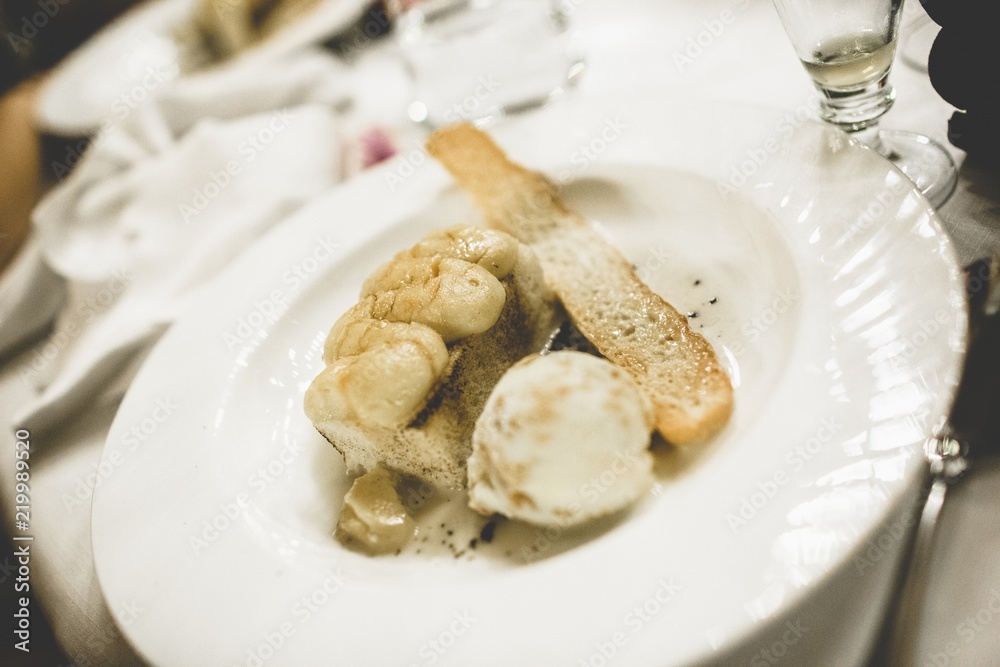 Main dish served in a wedding restaurant