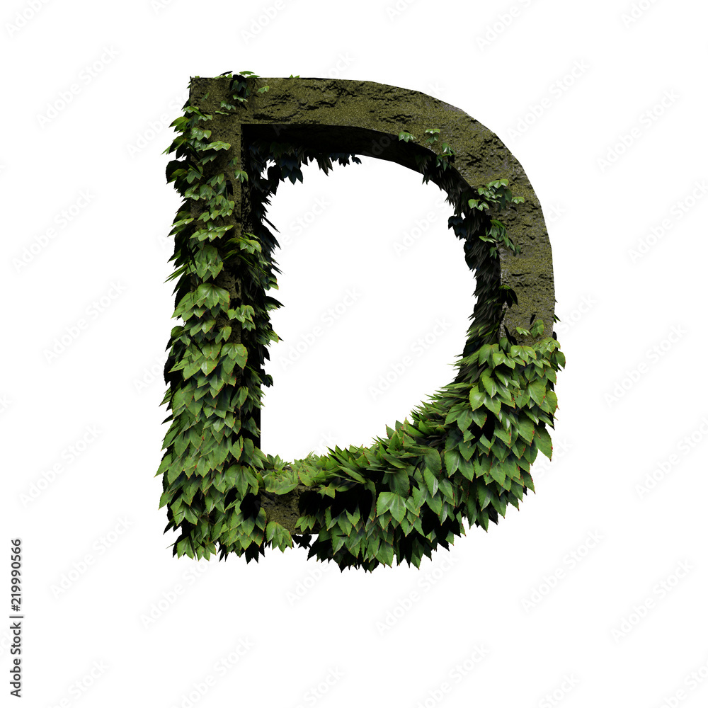 Stone foliage letter Stone foliage letter