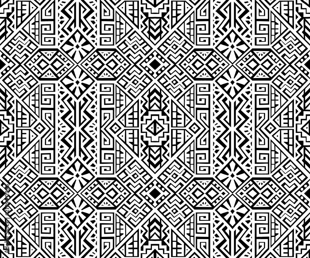 Creative Ethnic Style Vector Seamless Pattern Creative Ethnic Style Vector Seamless Pattern