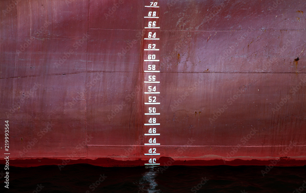 Wunschmotiv: Tiefgangsmarke am Schiff #219993564