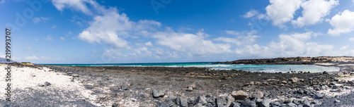 Landscape of Beach of Lanzarote, Spain