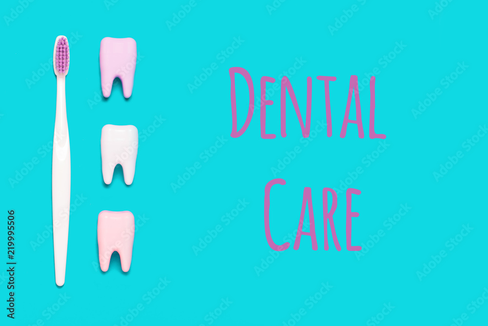 Big teeth on blue and pink background. Minimal Big teeth on blue and pink background. Minimal
