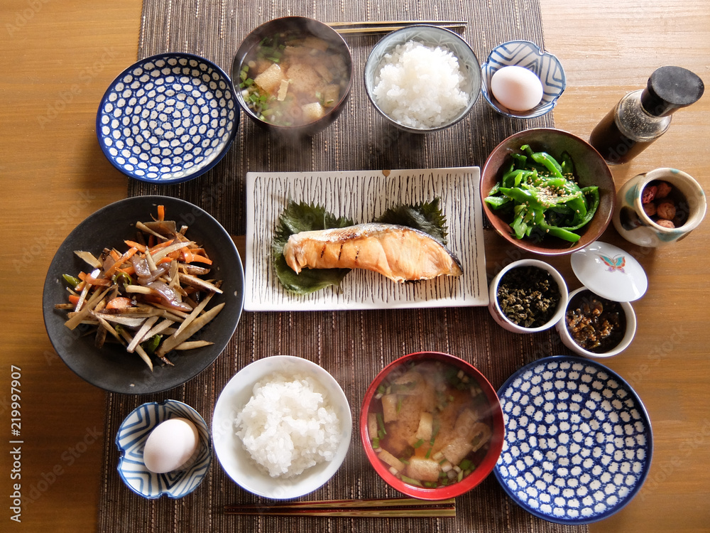 伝統的な日本の朝ごはん 和食 Stock Photo Adobe Stock