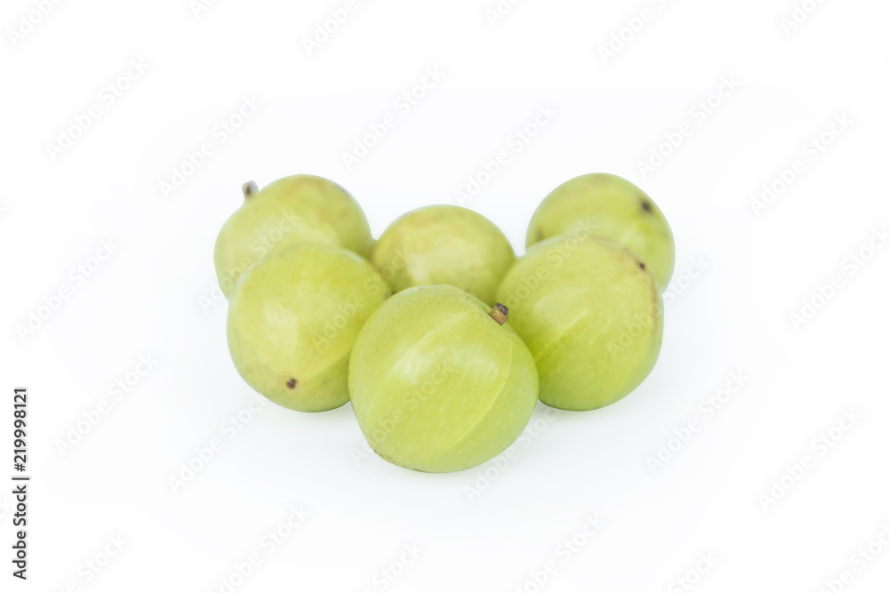Indian gooseberry or Amla (Phyllanthus emblica) isolated on white background with clipping path Indian gooseberry or Amla (Phyllanthus emblica) isolated on white background with clipping path
