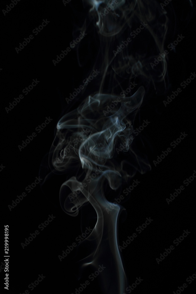 White smoke texture on black background White smoke texture on black background